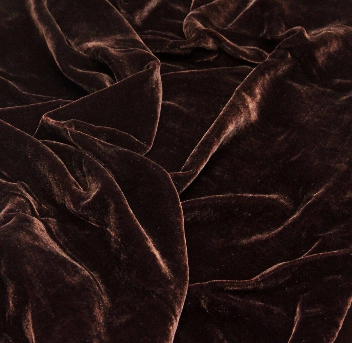Dark Red Silk Velvet Fabric